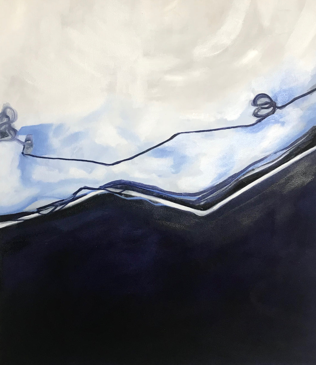 Horizonte blau Linie